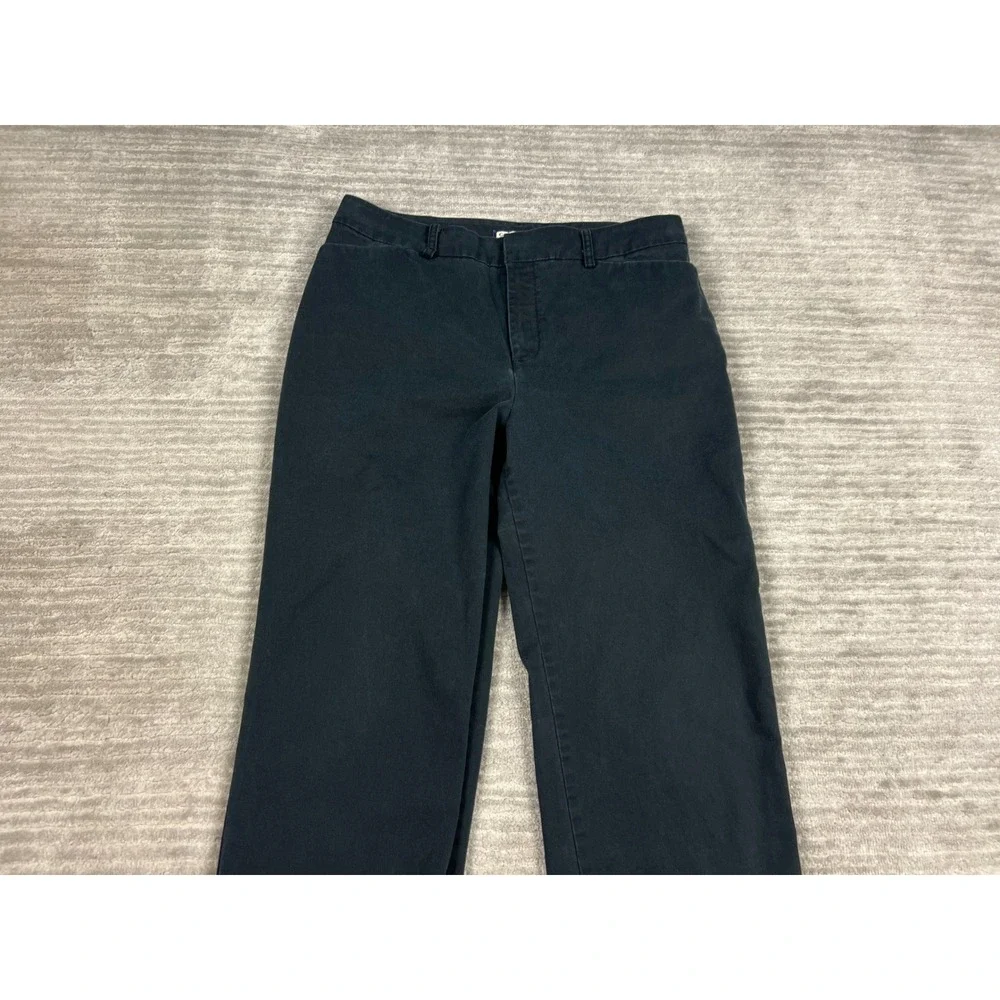 Caribbean Joe Pants Womens 10 Navy Blue Straight Leg‎ Cotton Blend Stretch Chino